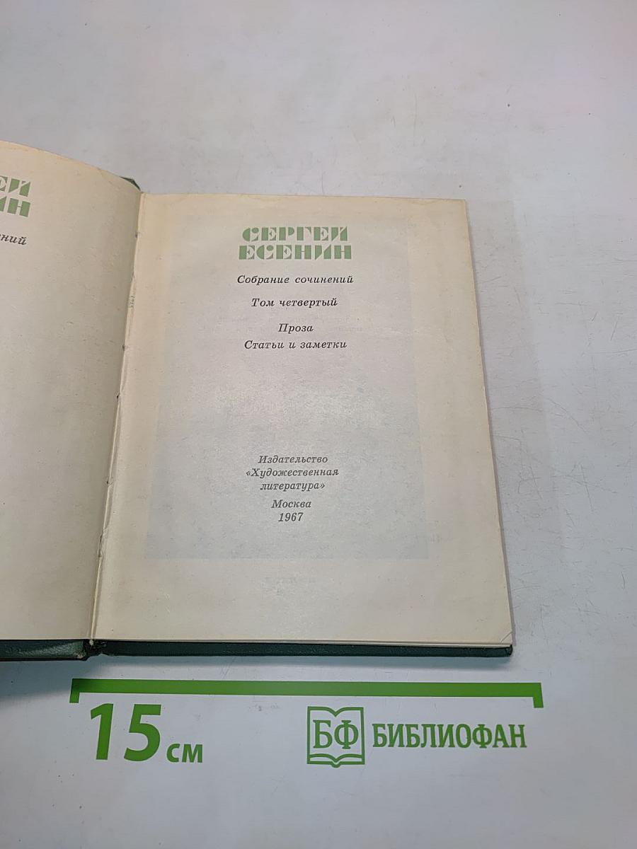 Собрание сочинений. Том четвертый. Проза. Статьи и заметки