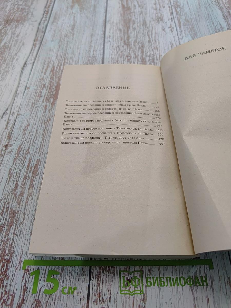 Толкование на Послания Святого Апостола Павла. Книга 2