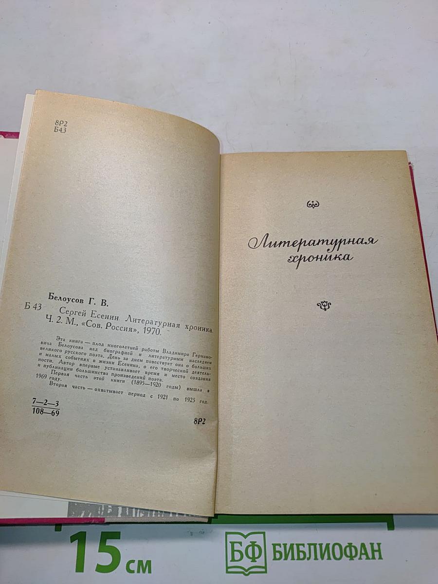 Сергей Есенин. Литературная хроника. Часть 2
