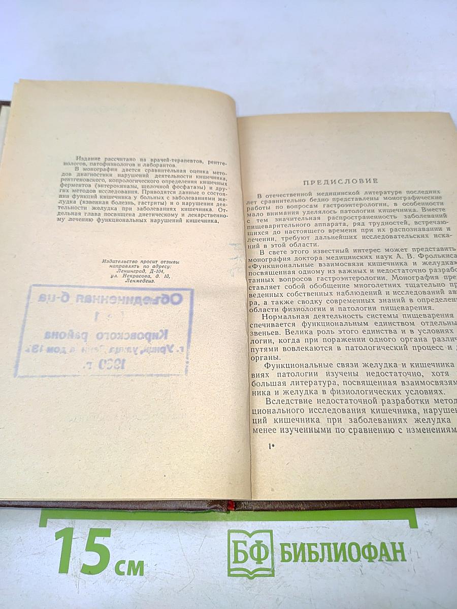 Функциональные взаимосвязи кишечника и желудка