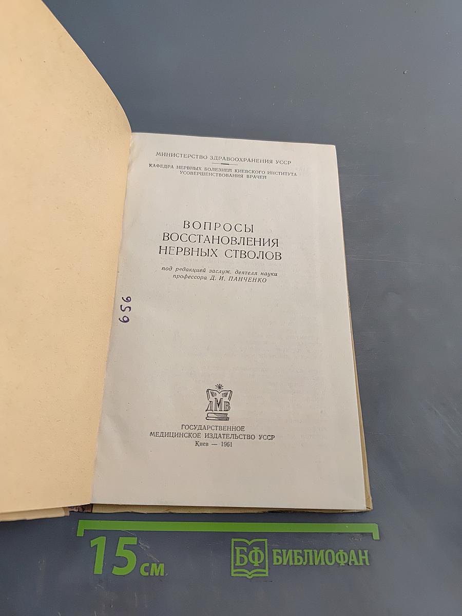 Вопросы восстановления нервных стволов