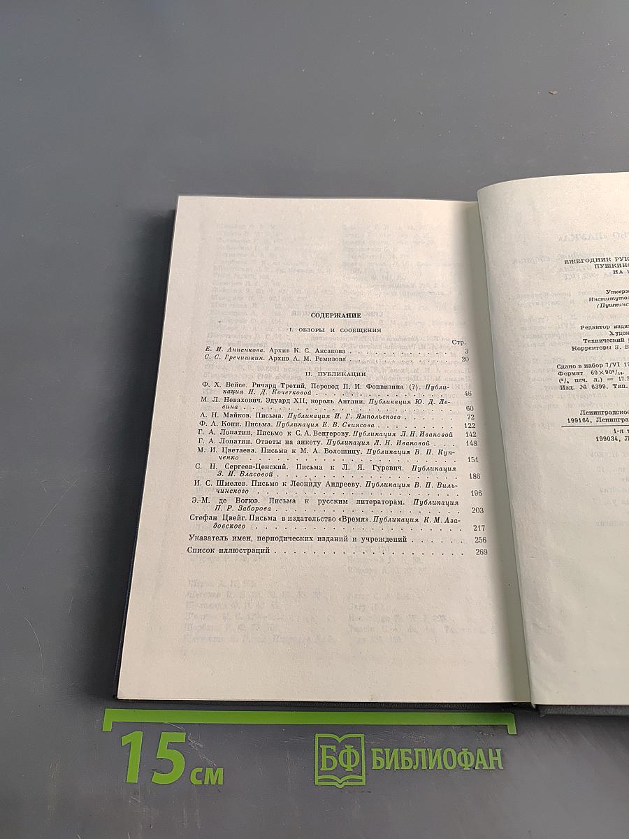 Ежегодник рукописного отдела Пушкинского дома на 1975 год