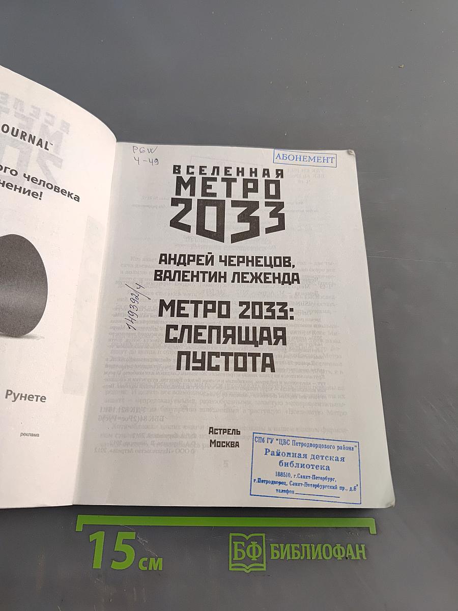 Метро 2033: Слепящая пустота
