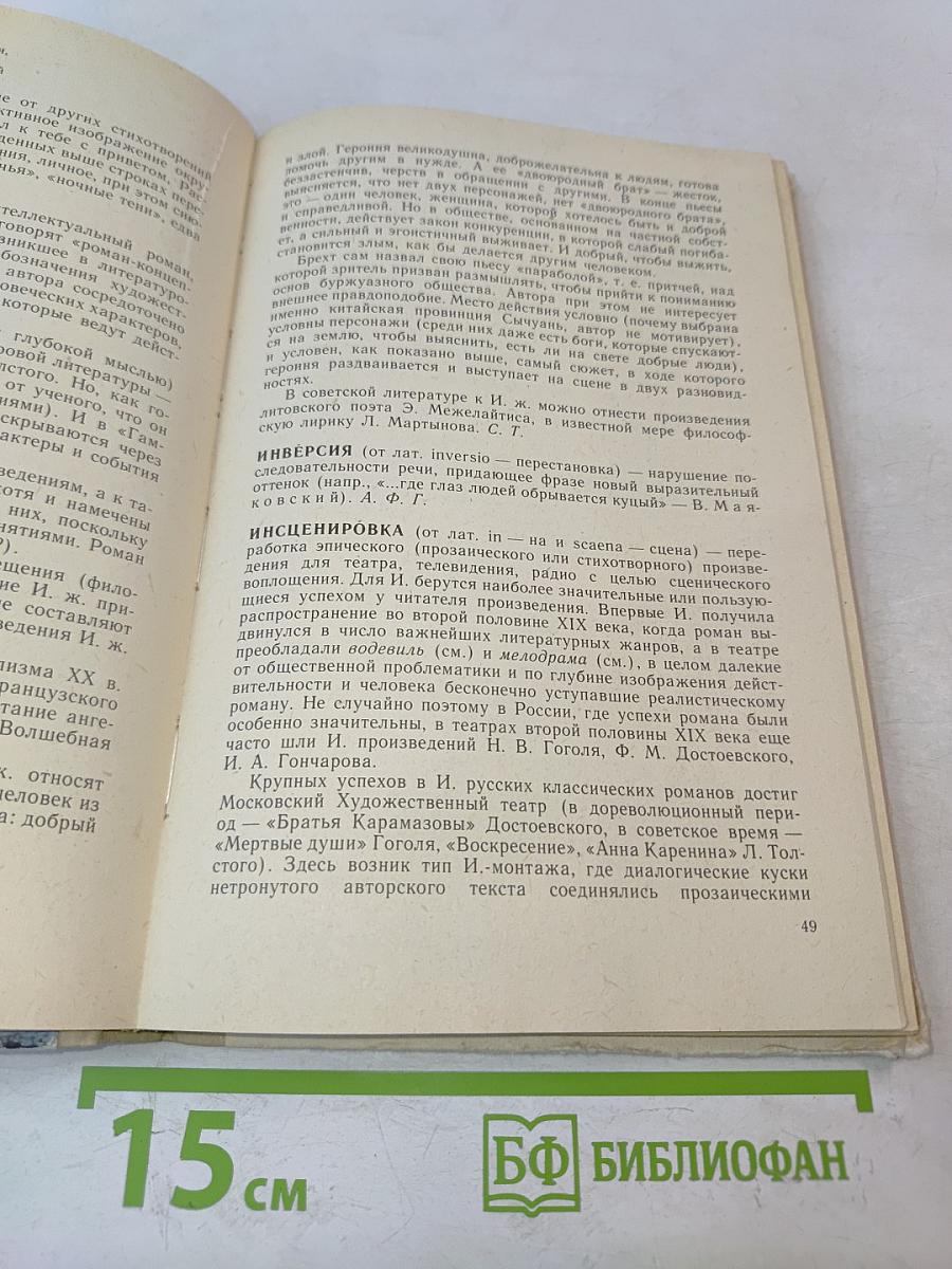 Краткий словарь литературоведческих терминов
