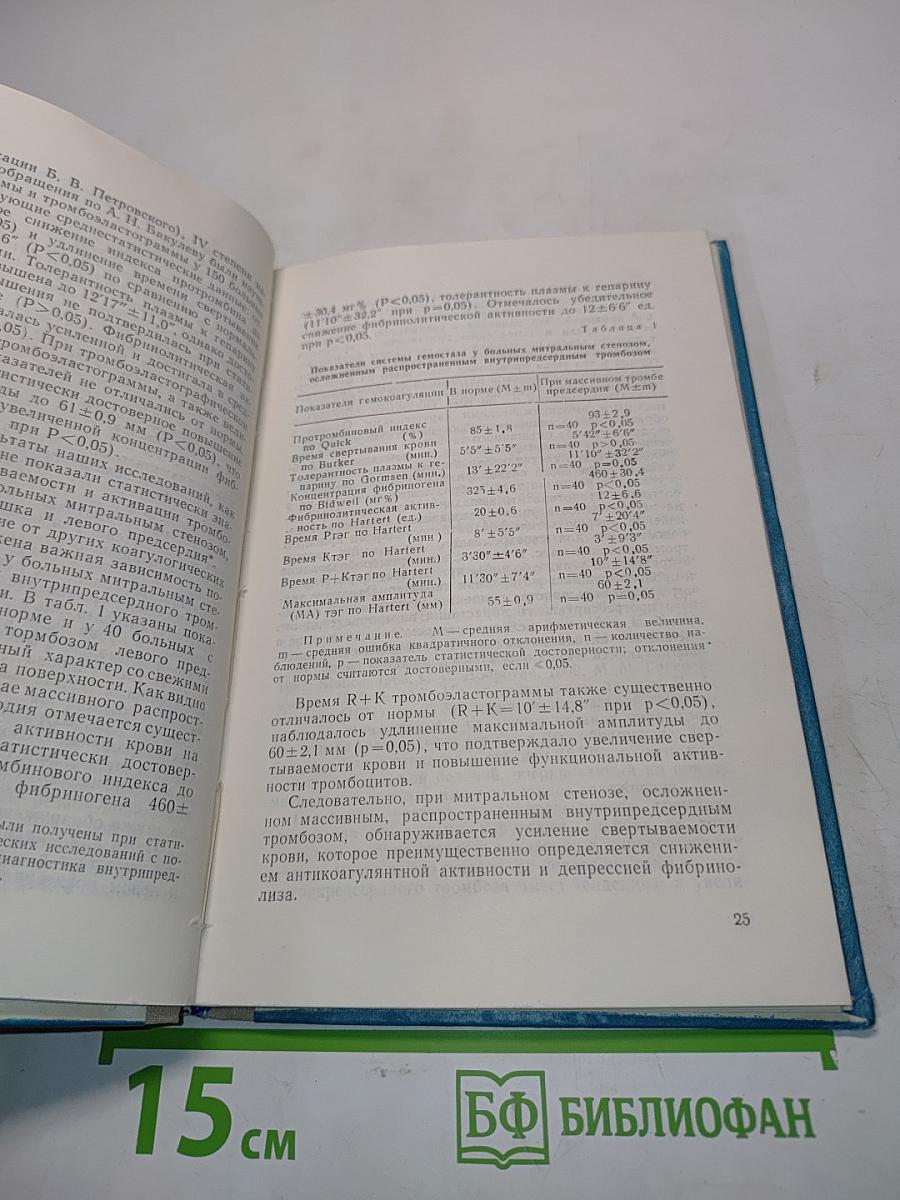 Хирургическое лечение ревматического митрального стеноза, осложненного внутрипредсердным тромбозом
