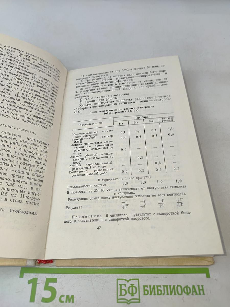 Руководство по серологическим, иммунологическим и некоторым биохимическим методам исследования, применяемым в клинической медицине