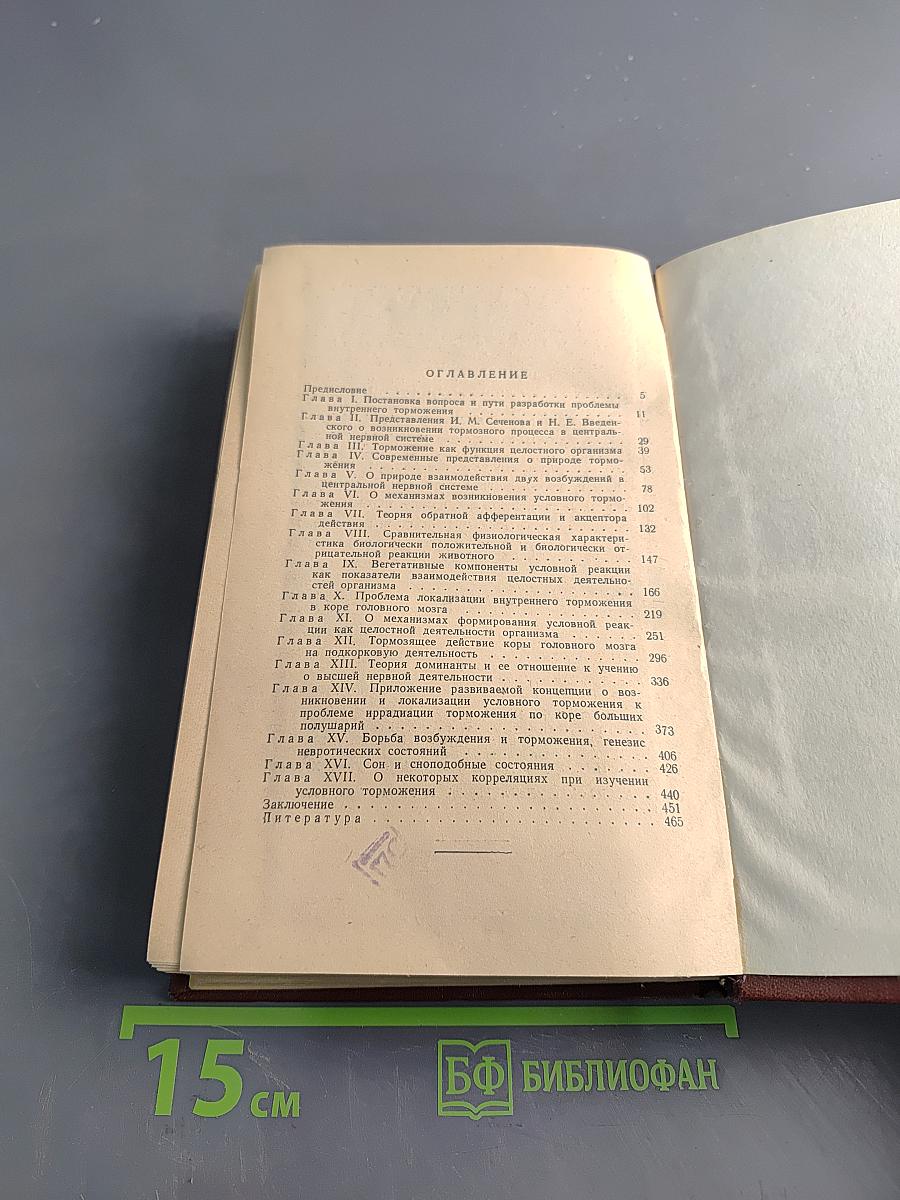 Внутреннее торможение как проблема физиологии