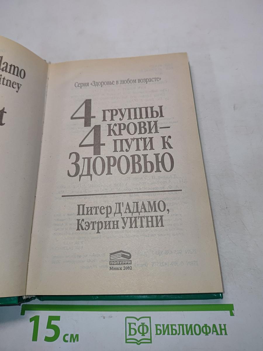 4 группы крови — 4 пути к здоровью