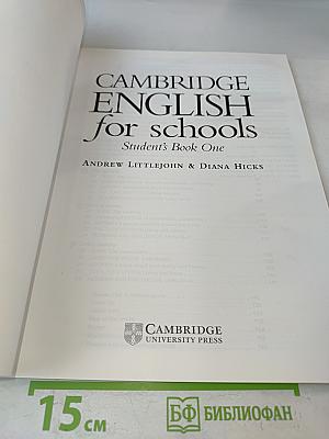 Cambridge English for Schools. Student's Book One