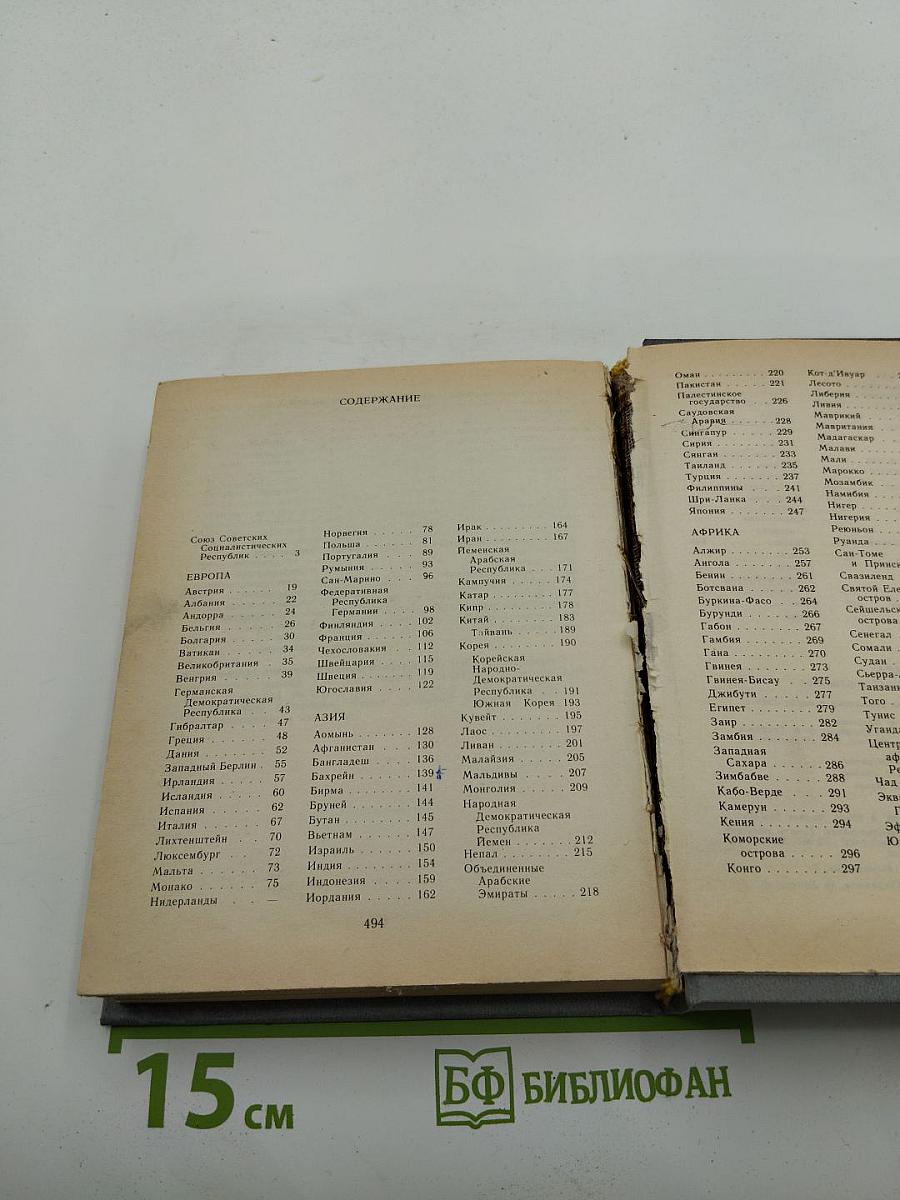 Страны мира. Краткий политико-экономический справочник 1989