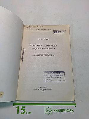 Поэтический мир Марины Цветаевой