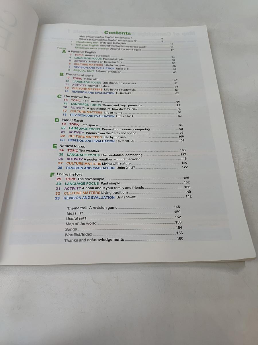 Cambridge English for Schools Student's Book One