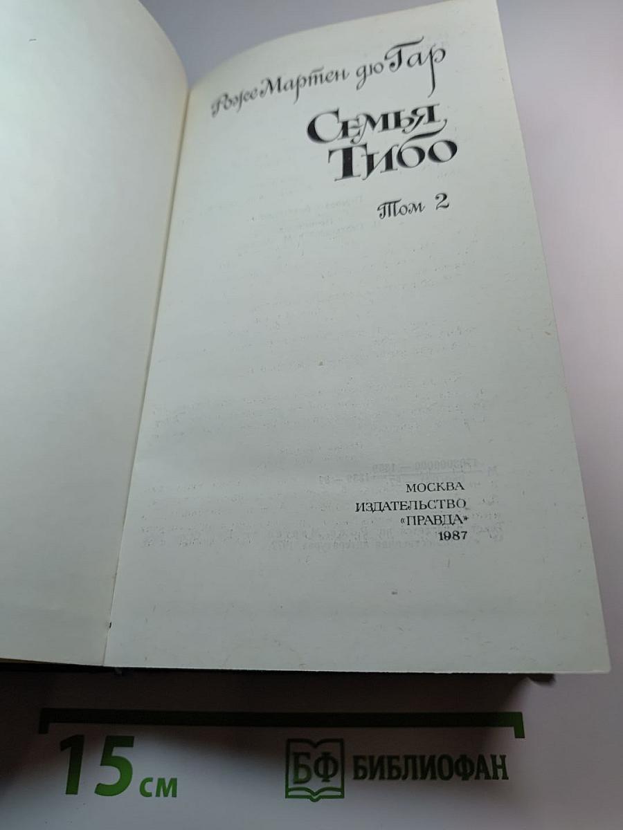 Семья Тибо, Том 2