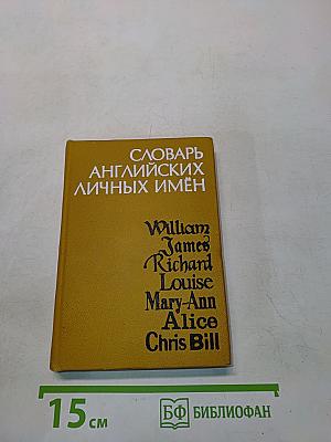 Словарь английских личных имен