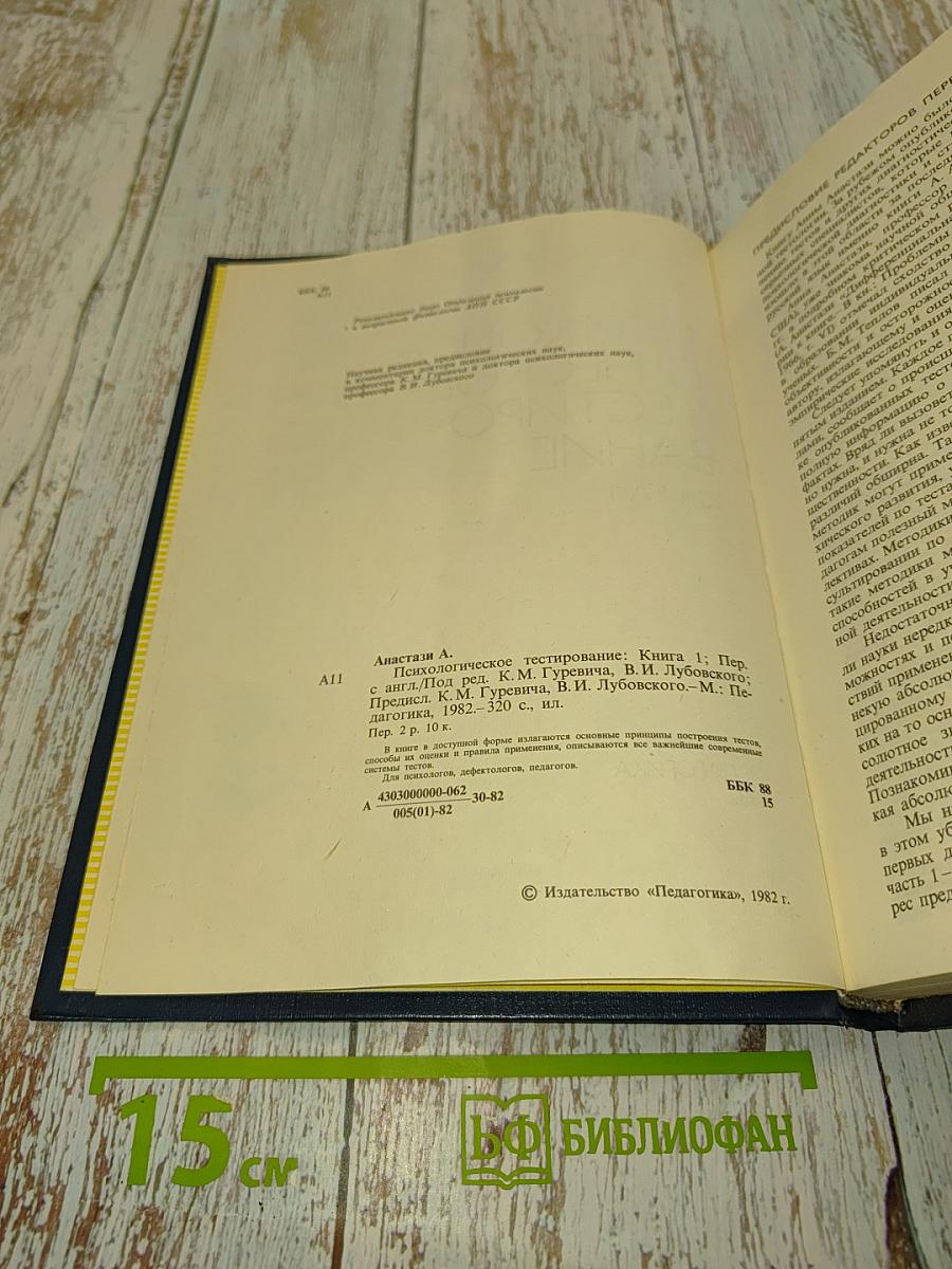 Психологическое тестирование. Книга 1