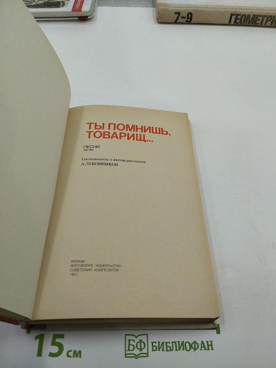 Ты помнишь, товарищ... Песни