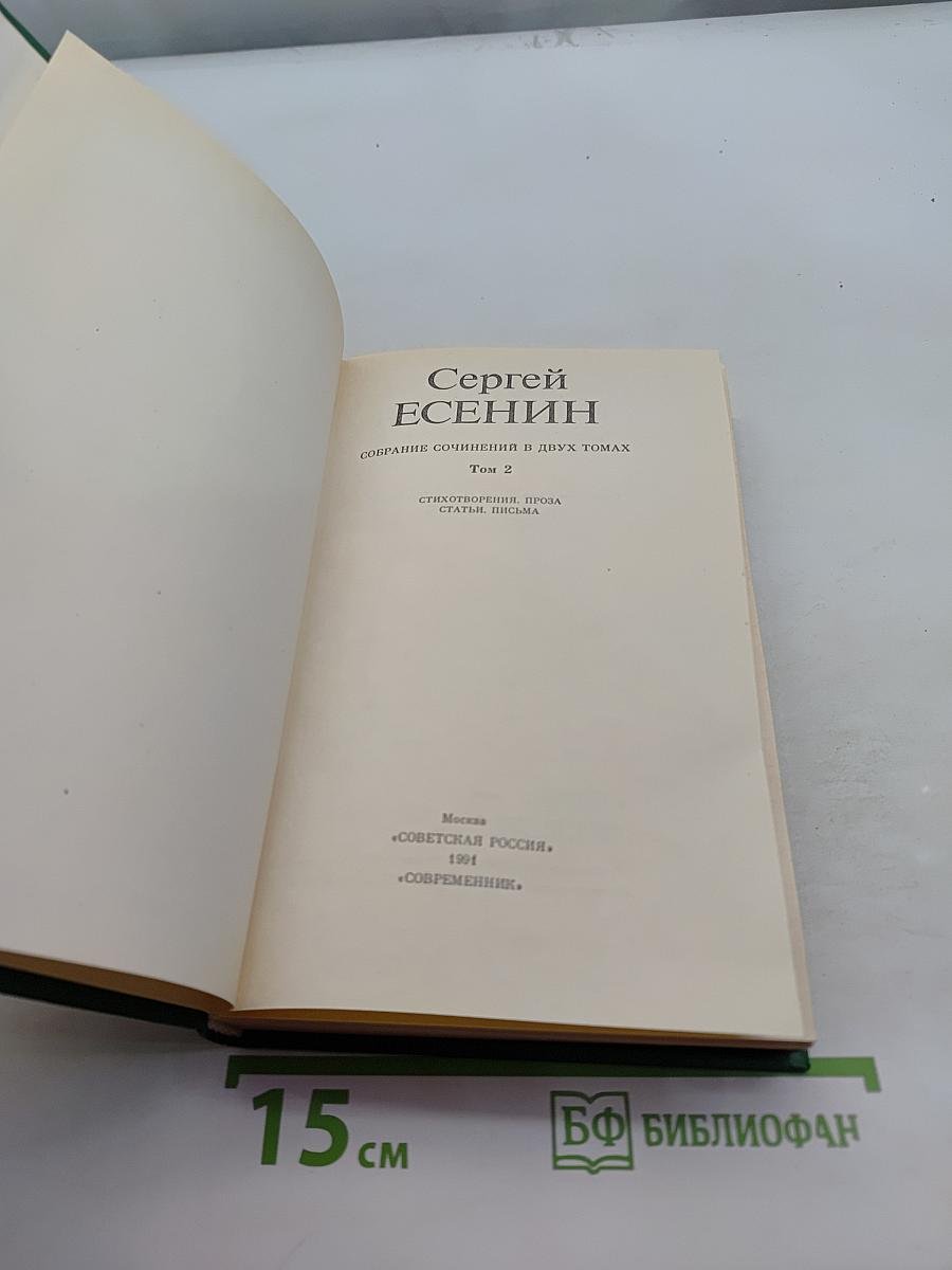 Собрание сочинений в двух томах. Том 2. Стихотворения, проза, статьи, письма