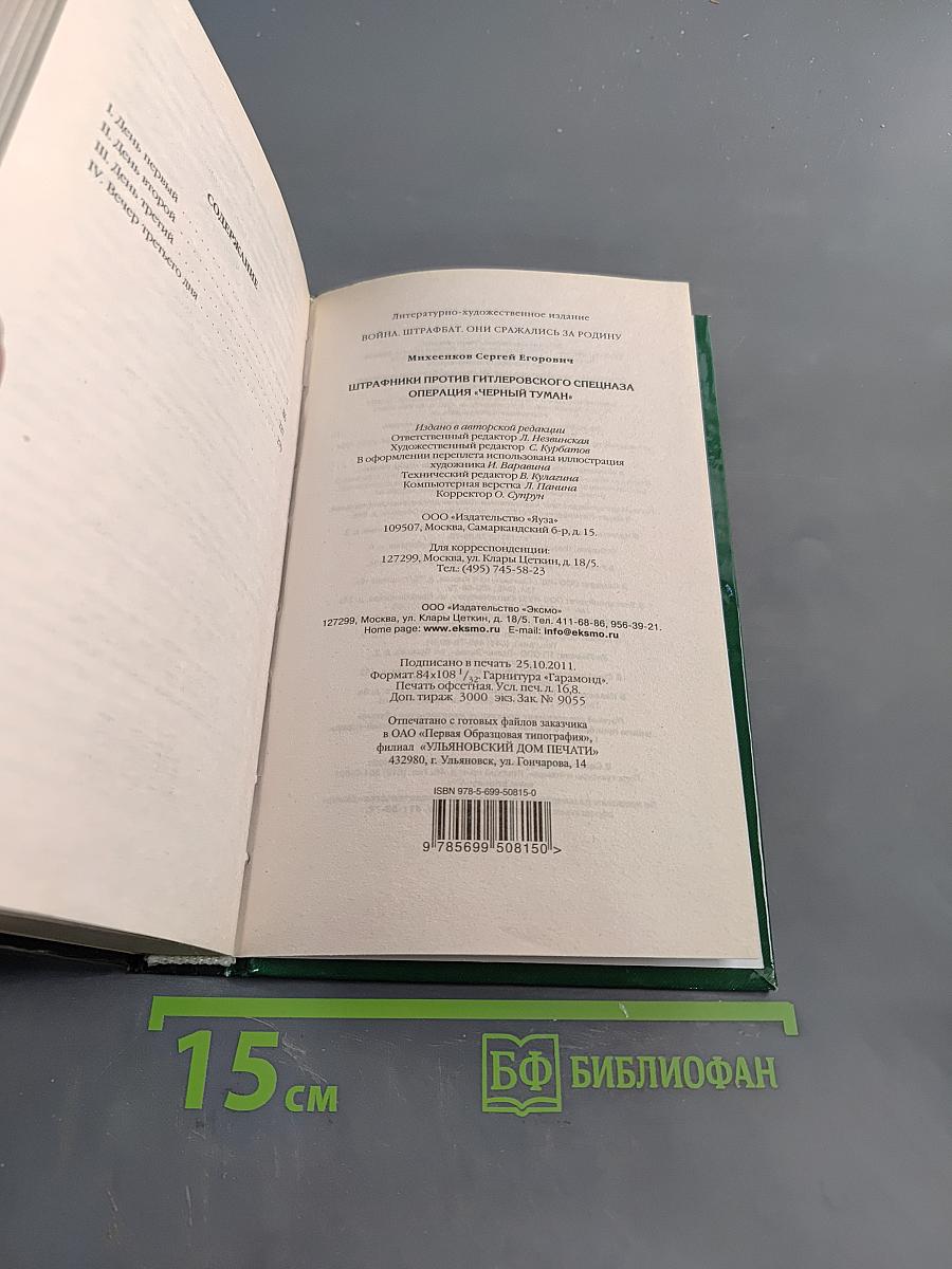 Штрафники против гитлеровского спецназа. Операция «Черный туман»