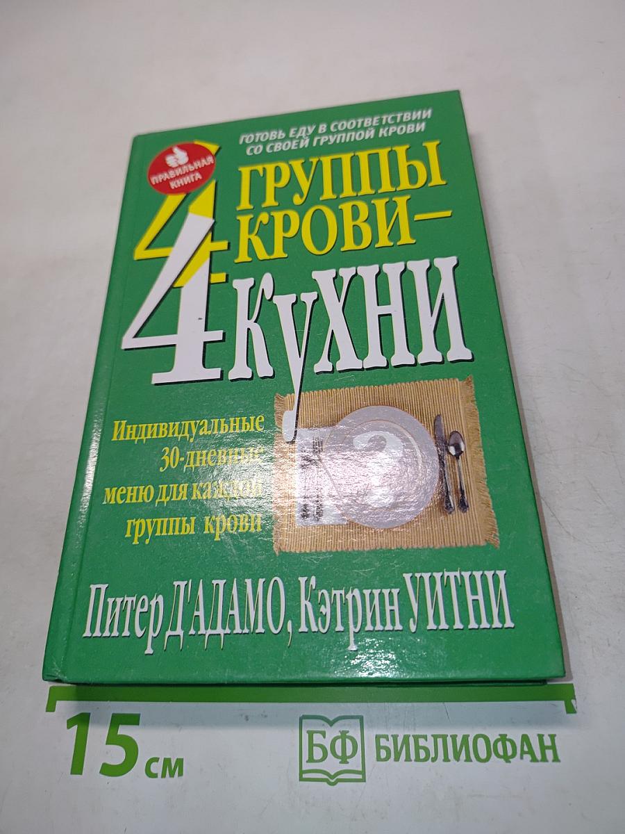 4 группы крови – 4 кухни