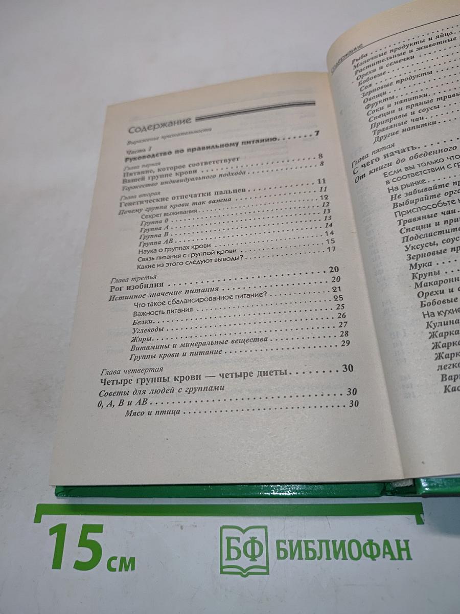 4 группы крови – 4 кухни