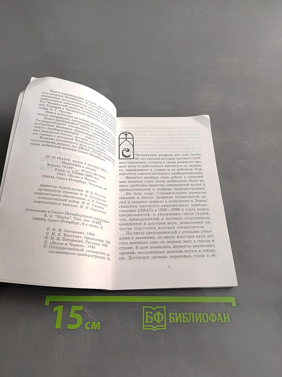 Чесменский дворец и Государственный университет аэрокосмического приборостроения