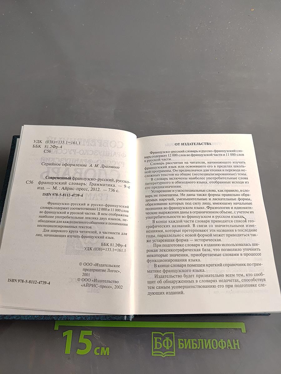 Современный французско-русский, русско-французский словарь. Грамматика