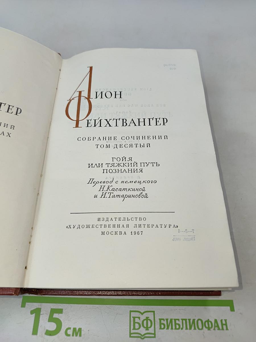 Гойя, или Тяжкий путь познания. Собрание сочинений в десяти томах. Том десятый