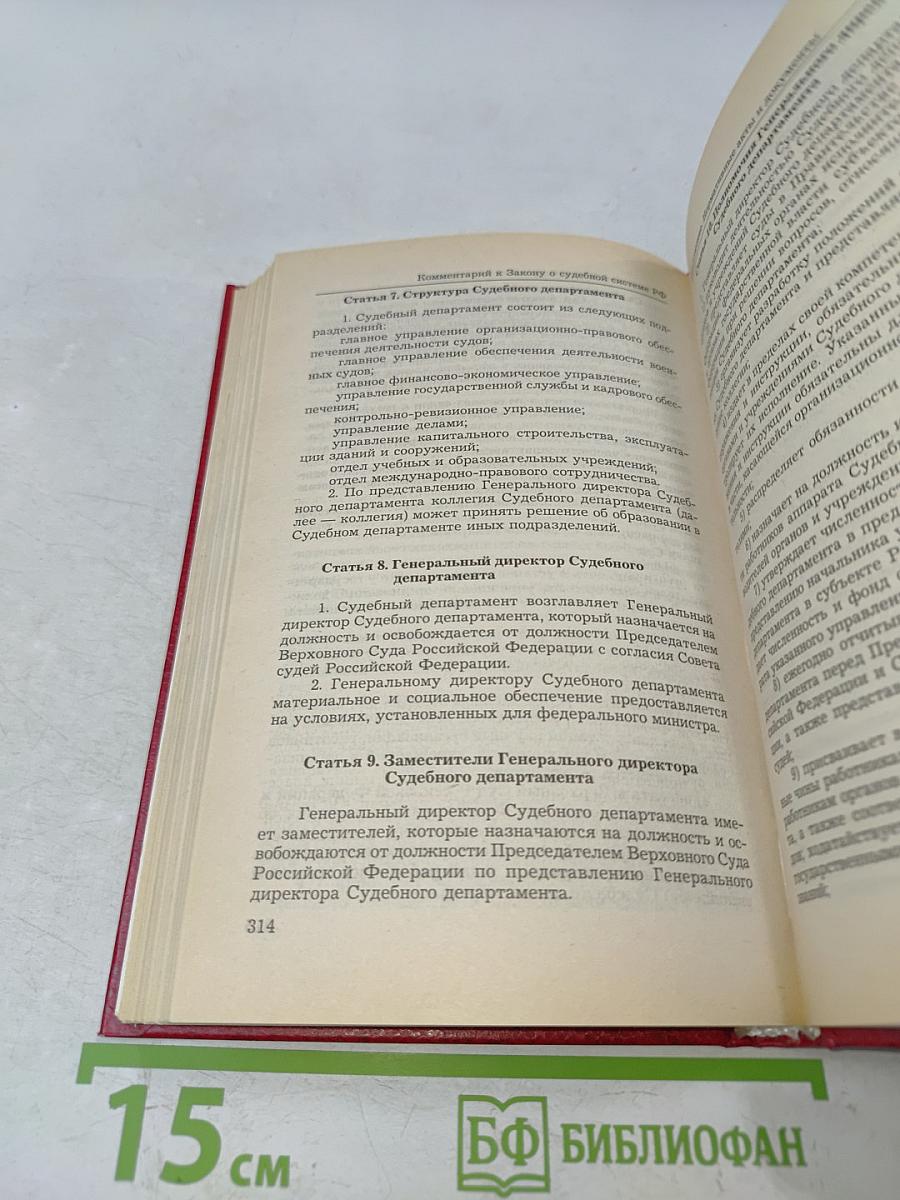 Комментарий к Федеральному конституционному закону «О судебной системе Российской Федерации»