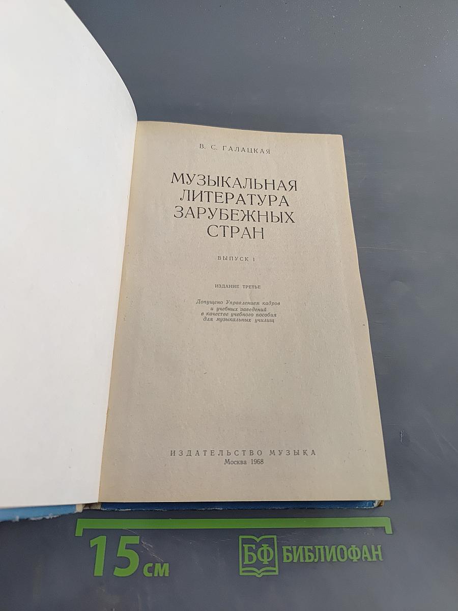 Музыкальная литература зарубежных стран. Выпуск 1