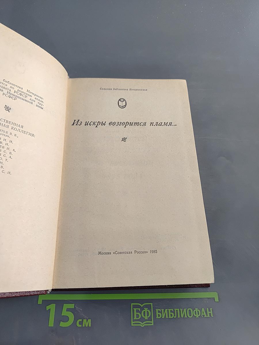 Из искры возгорится пламя...