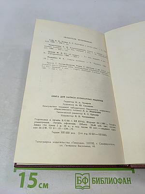 Книга для записи кулинарных рецептов