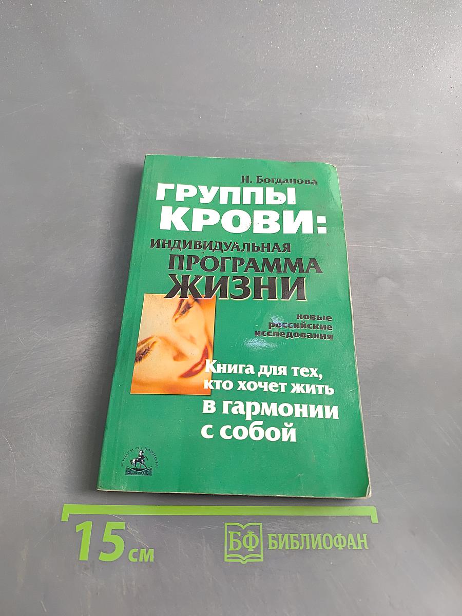 Группы крови: индивидуальная программа жизни