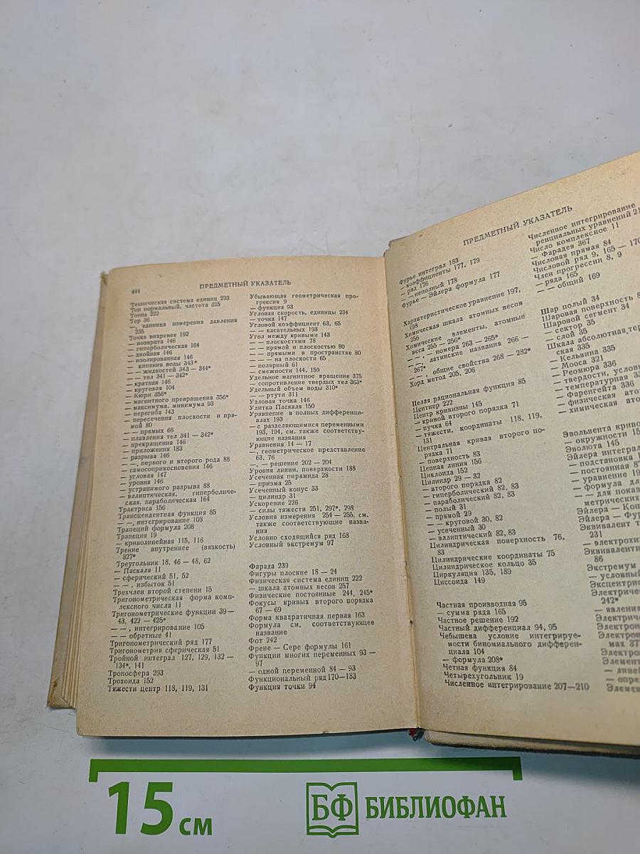 Краткий физико-технический справочник. Том первый. Математика. Физика