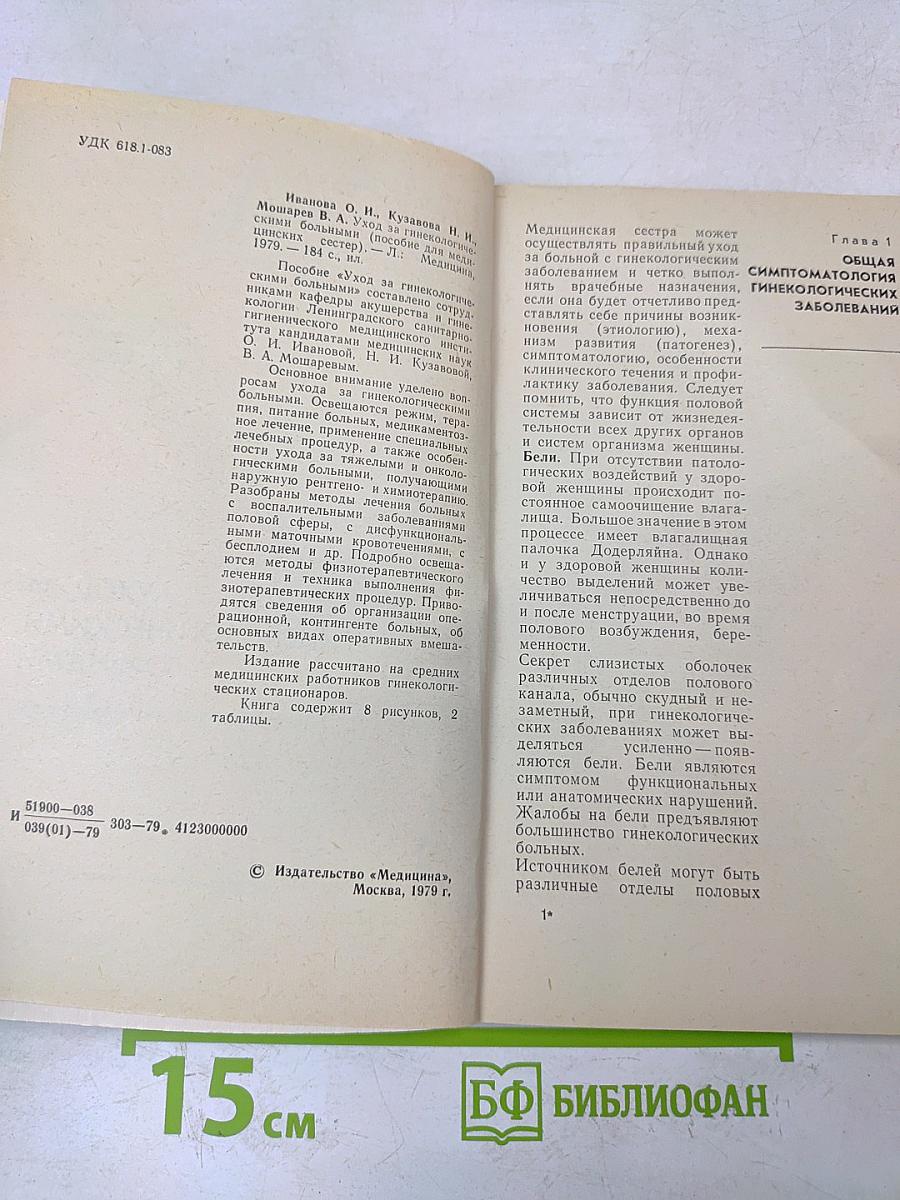 Уход за гинекологическими больными