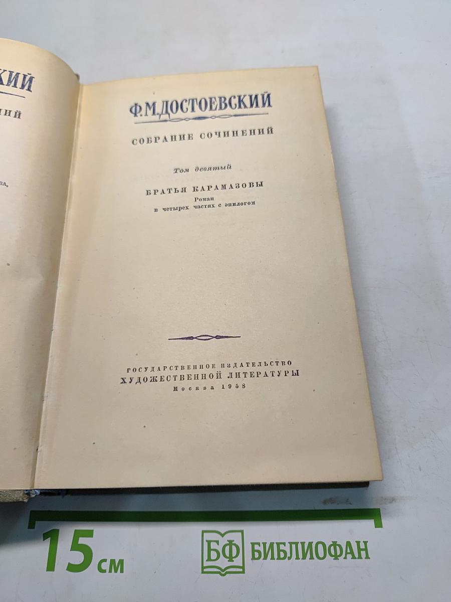 Братья Карамазовы. Роман в четырех частях с эпилогом. Том девятый