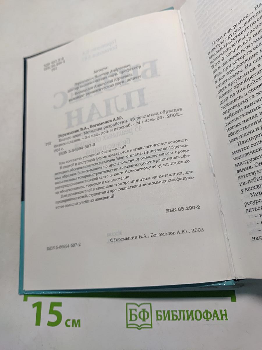 Бизнес-план. Методика разработки. 45 реальных образцов бизнес-планов