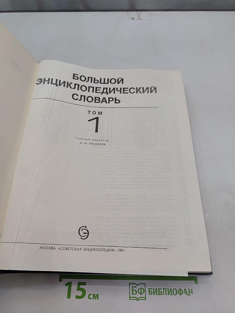 Большой энциклопедический словарь. Том 1