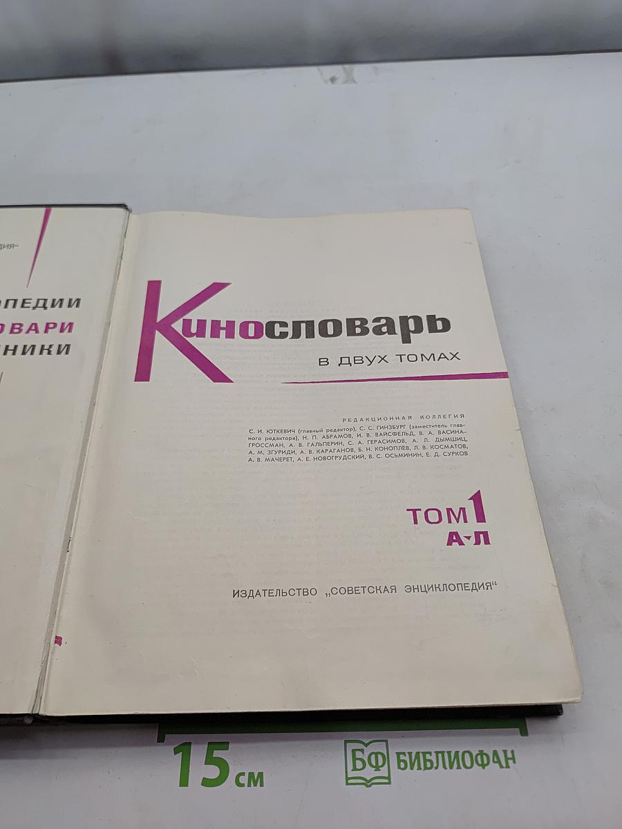 Кинословарь в двух томах. Том 1 А-Л