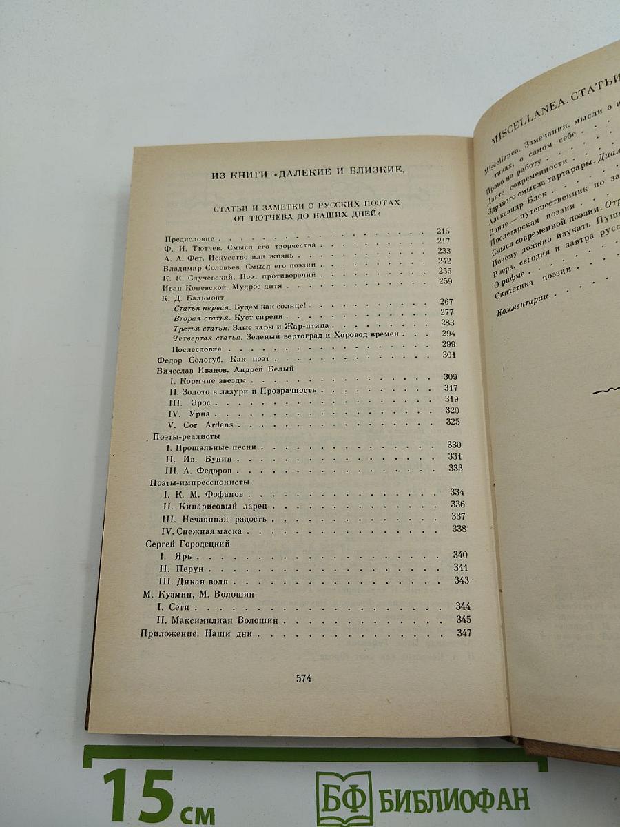 Сочинения. Том второй: Статьи и рецензии 1893–1924. Из книги «Далекие и близкие» MISCELLANEA