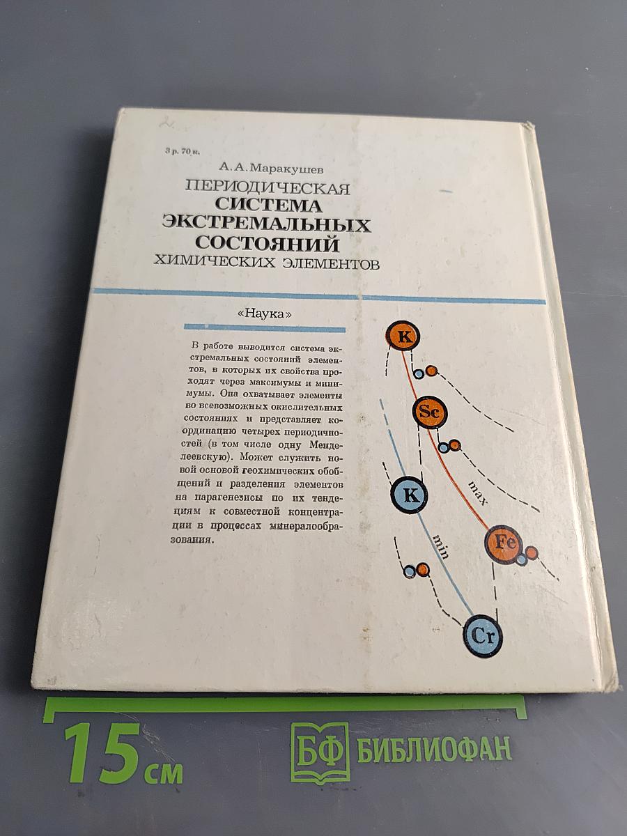 Периодическая система экстремальных состояний химических элементов