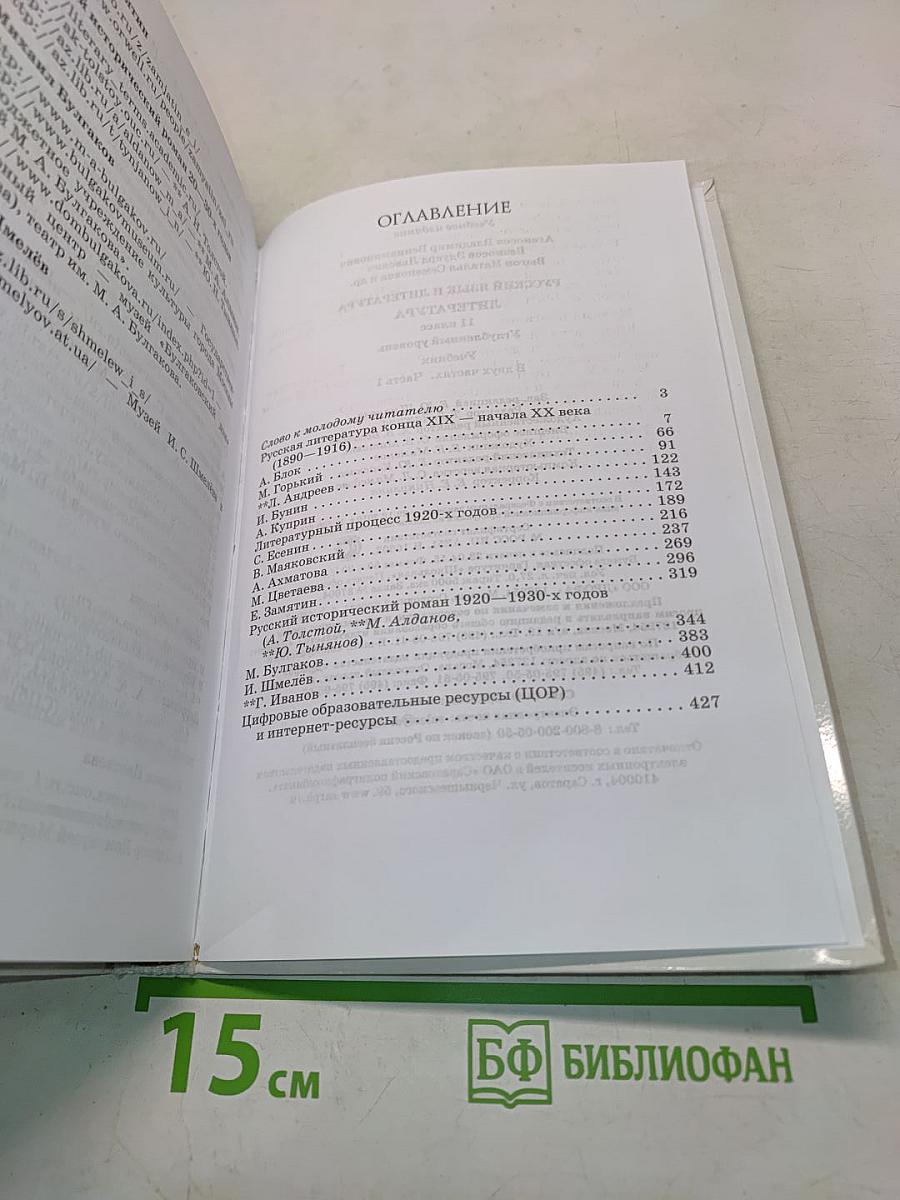 Литература 11 класс Часть 1