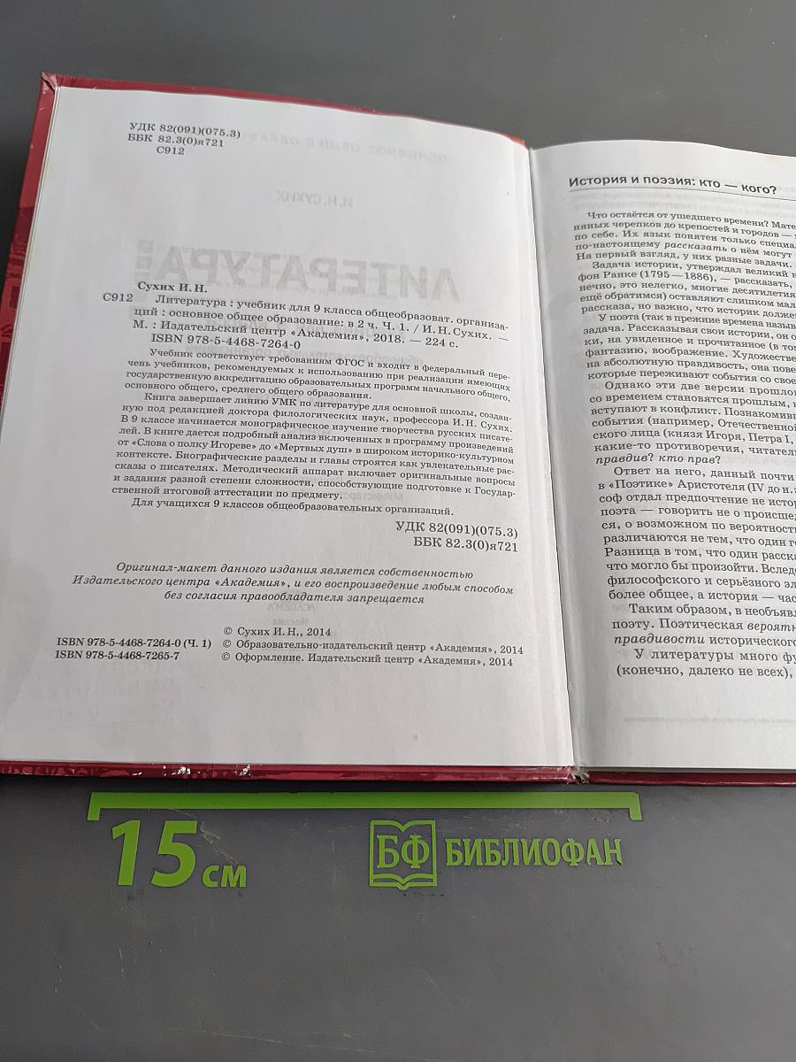 Литература. Учебник для 9 класса. Часть 1