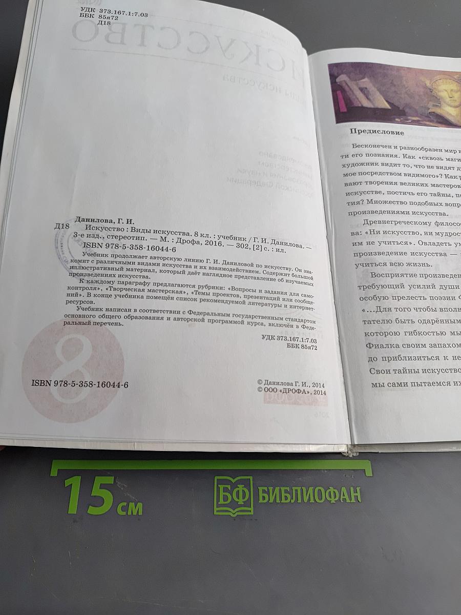 Искусство. Виды искусства. 8 класс