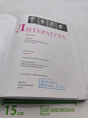 Литература 9 класс. Часть 1