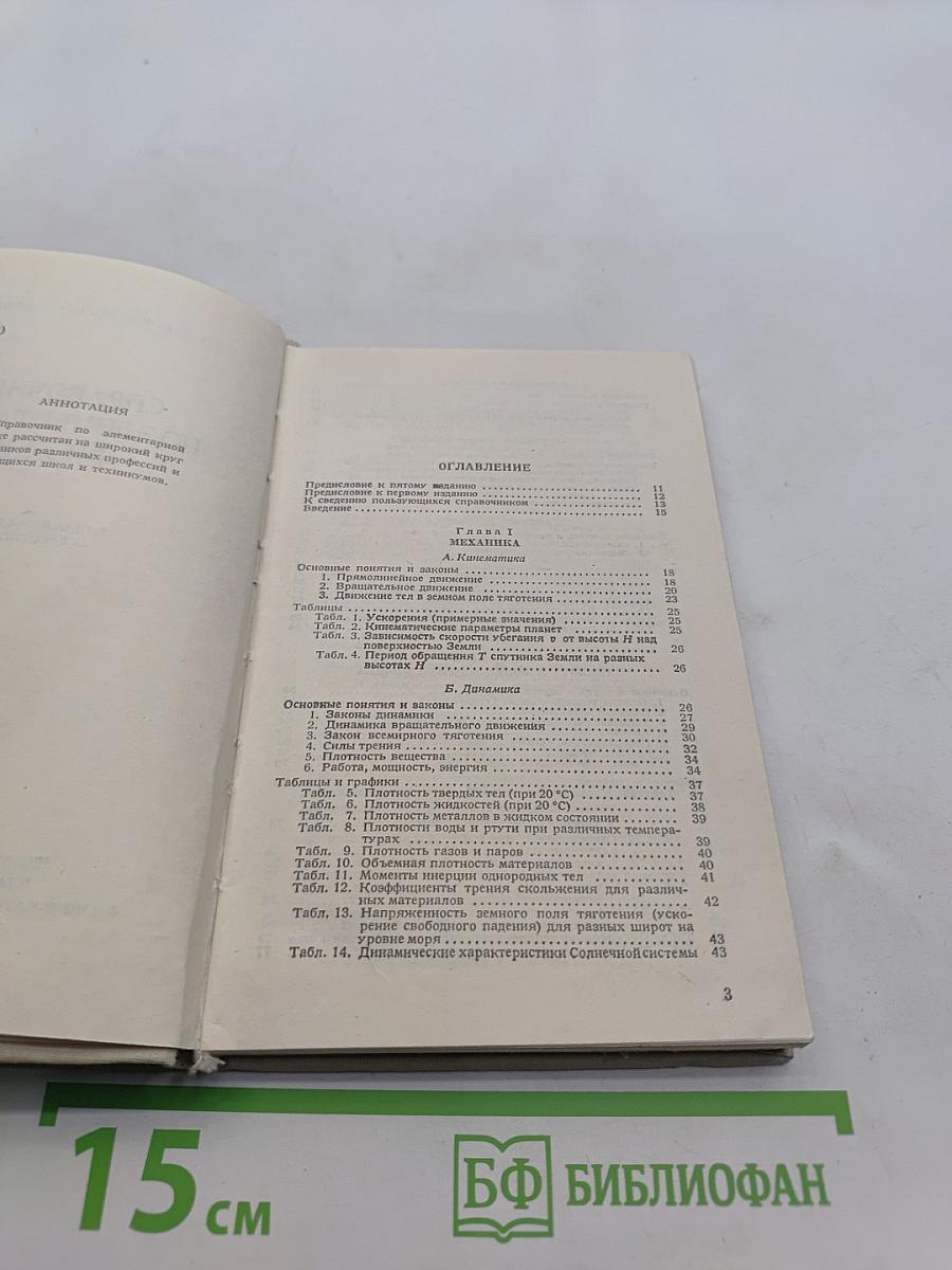 Справочник по элементарной физике
