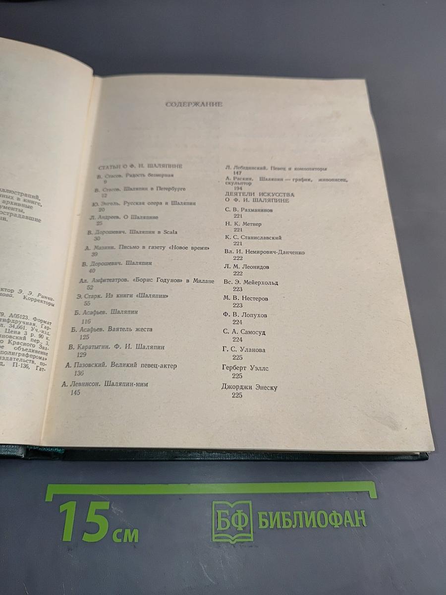 Федор Иванович Шаляпин. Том третий. Статьи и высказывания. Приложения