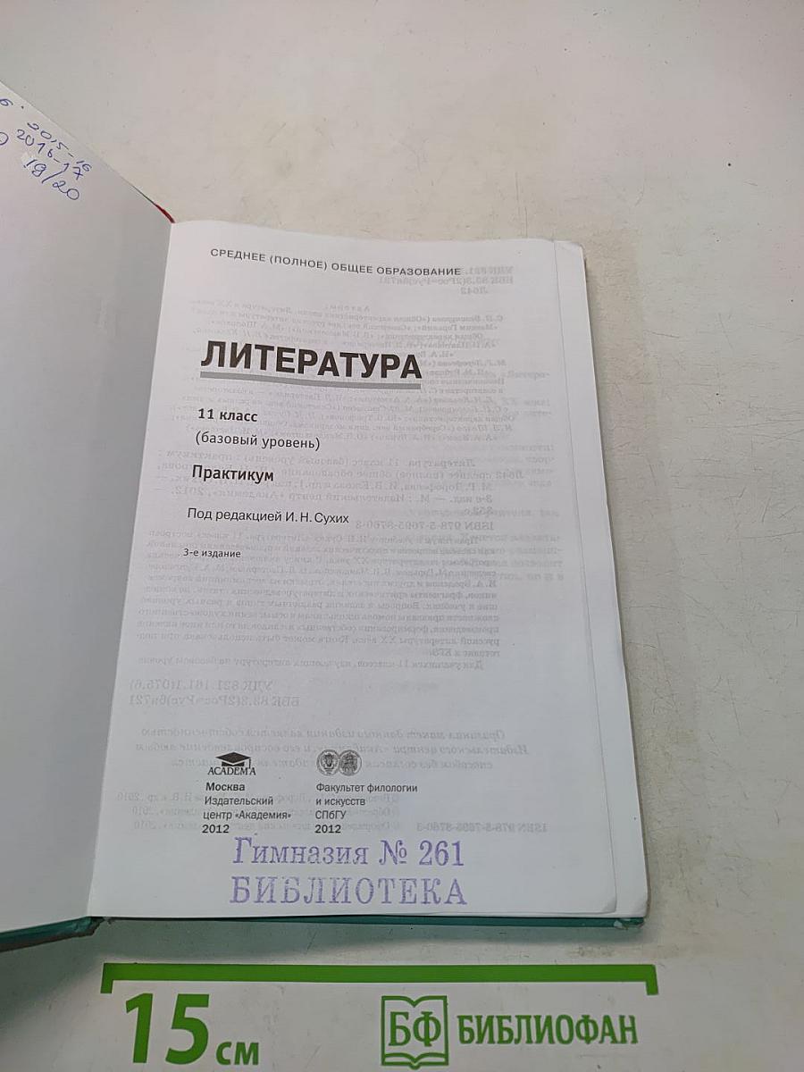 Литература. Практикум. 11 класс (базовый уровень)