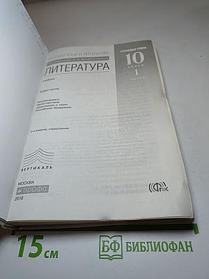 Литература. 10 класс. Часть 1. Углубленный уровень