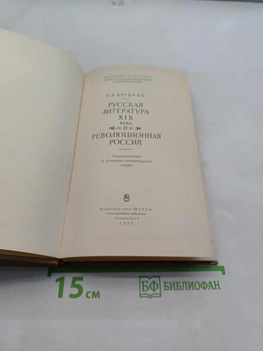 Русская литература XIX века и революционная Россия