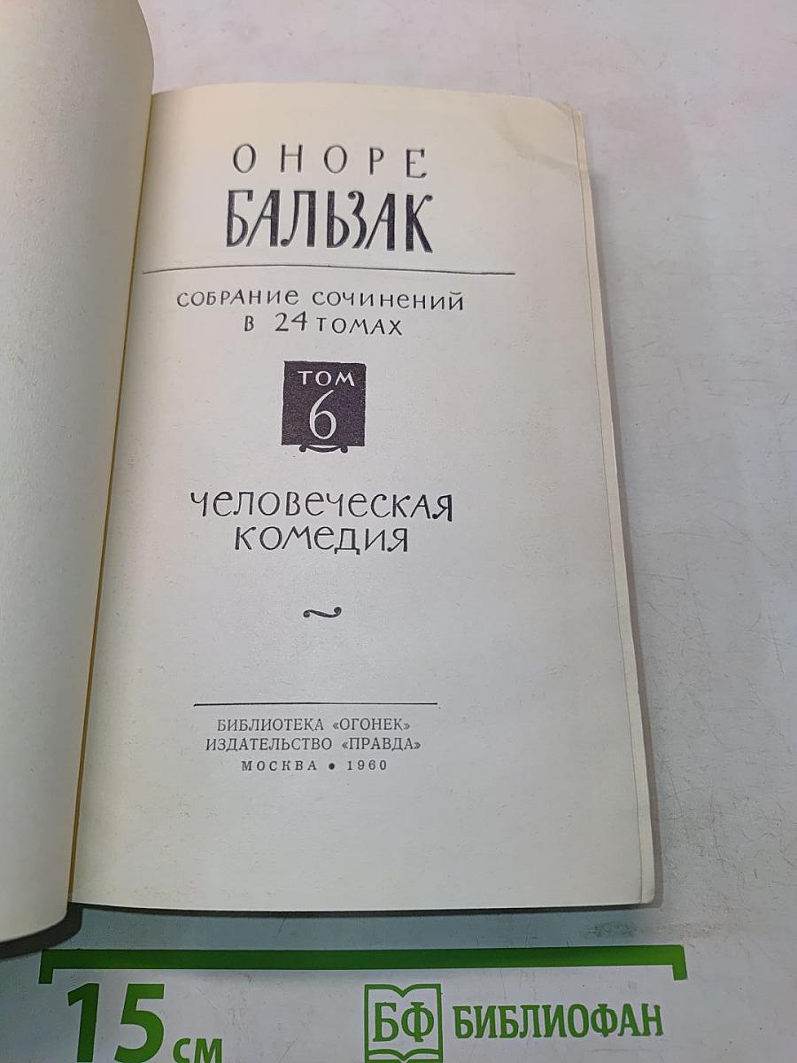 Человеческая комедия. Том 6